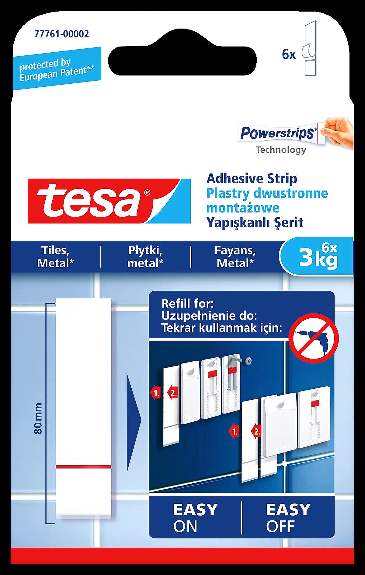 TESA 77761 SÖKÜLEBILIR AYARLANABILIR ASKI FAYANS YEDEK BANT 3KG 6 ADET
